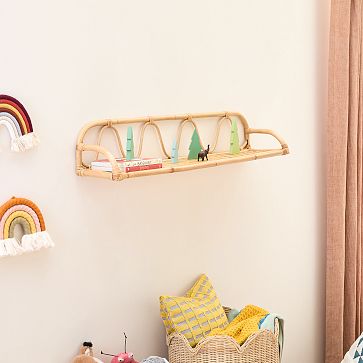 Rattan deals display shelf