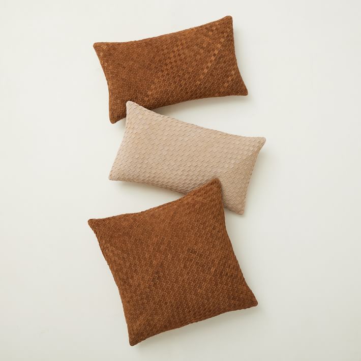 Woven Suede Pillow Cover