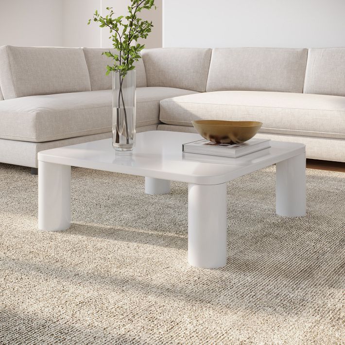 West elm white lacquer deals coffee table