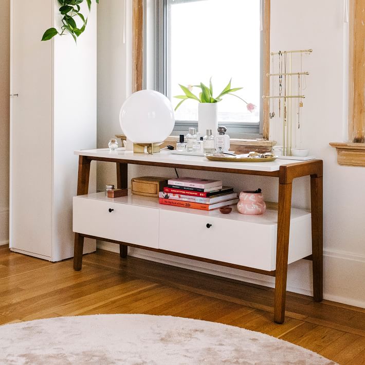 West elm deals media console white