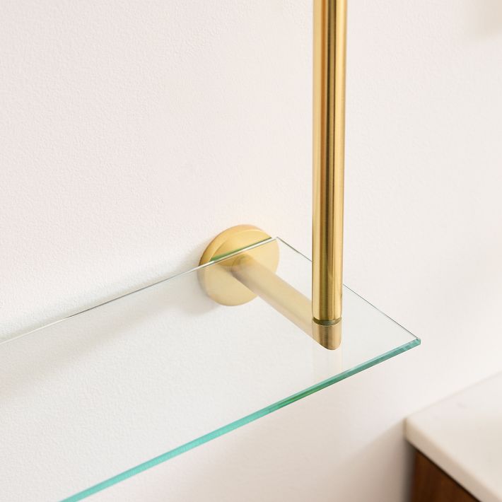 Modern Overhang Bathroom Rail Shelf