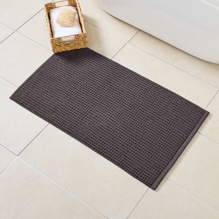 The Organic Company Big Waffle bath mat, stone