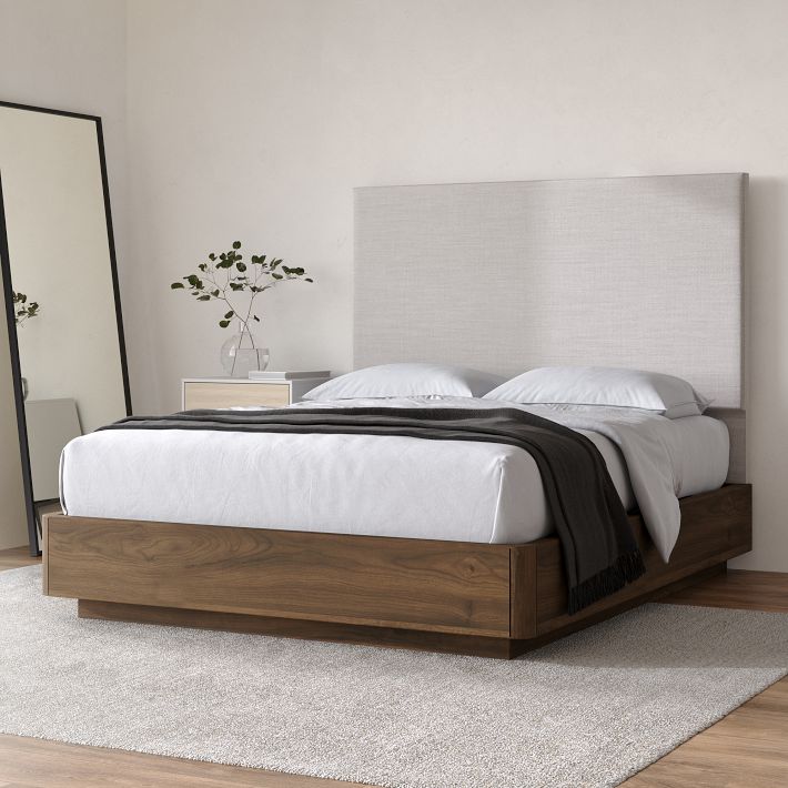 Simple Upholstered Wall Mounted Headboard West Elm