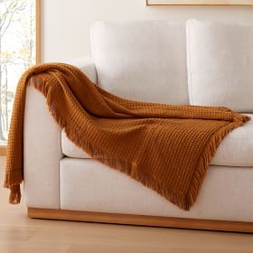 Cotton Waffle Throw West Elm