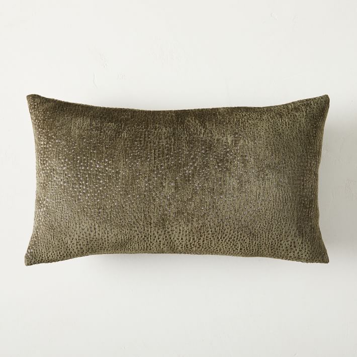 Dotted Chenille Jacquard Lumbar Pillow Cover