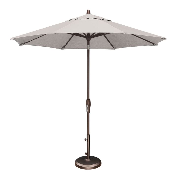 Round Outdoor Market Umbrella (9' vanilla canvas, bronze finish)