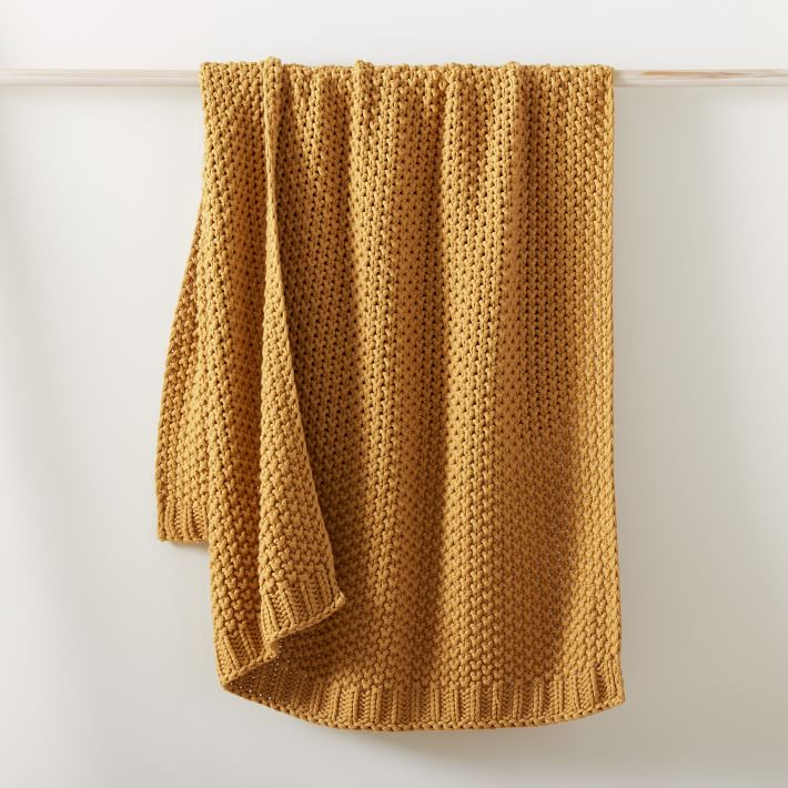 Chunky Cotton Knit Throw