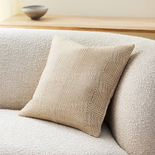 Hexagon Jute Pillow Cover West Elm