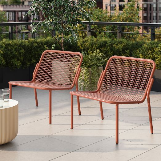 Seville Outdoor Stacking Lounge Chair (Set of 2) West Elm