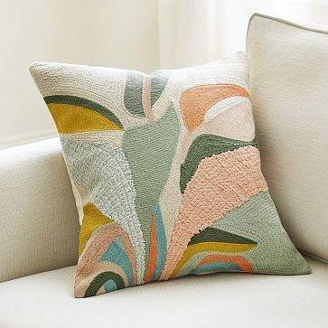 Botanical Crewel Pillow Cover West Elm