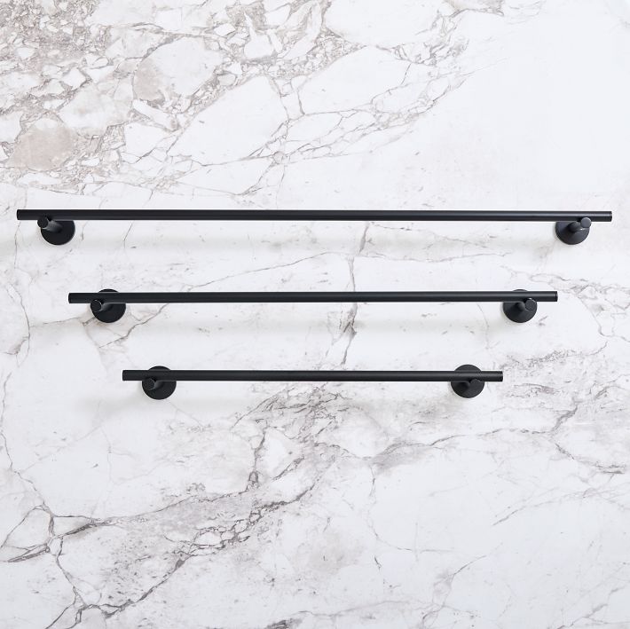 Modern Overhang Bathroom Hardware - Matte Black