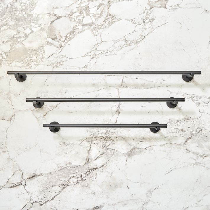 Modern Overhang Bath Hardware - Chrome, Bathroom Hardware