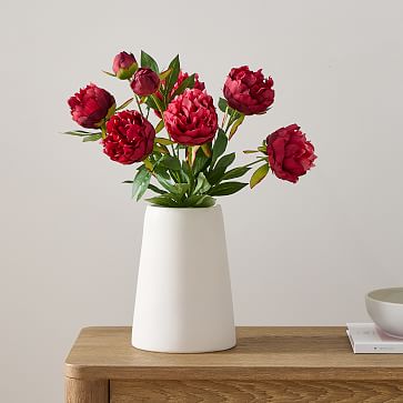 Faux Red Grace Peony Stems | West Elm