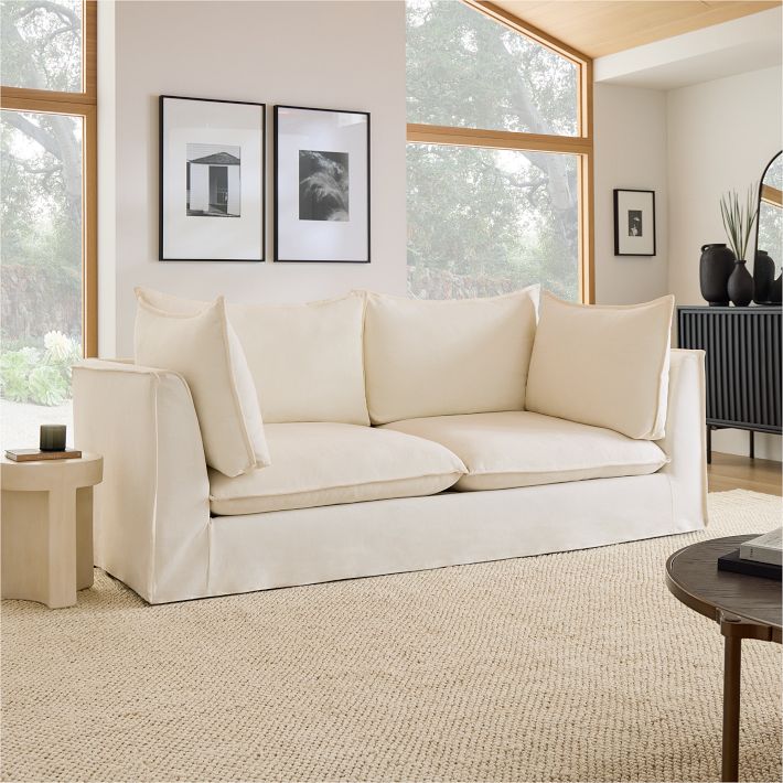 West Elm Beige Sofa with Removable Back Cushions, 61% Off