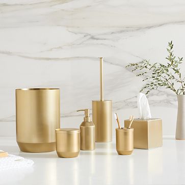 Golden modern Polished Brass Bathroom Accessories Sets