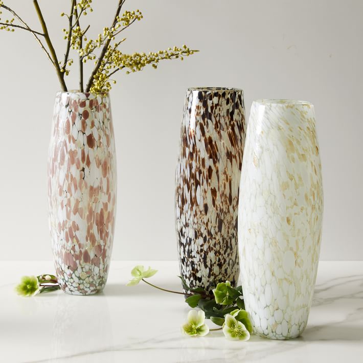Speckled Mexican Glass Vases