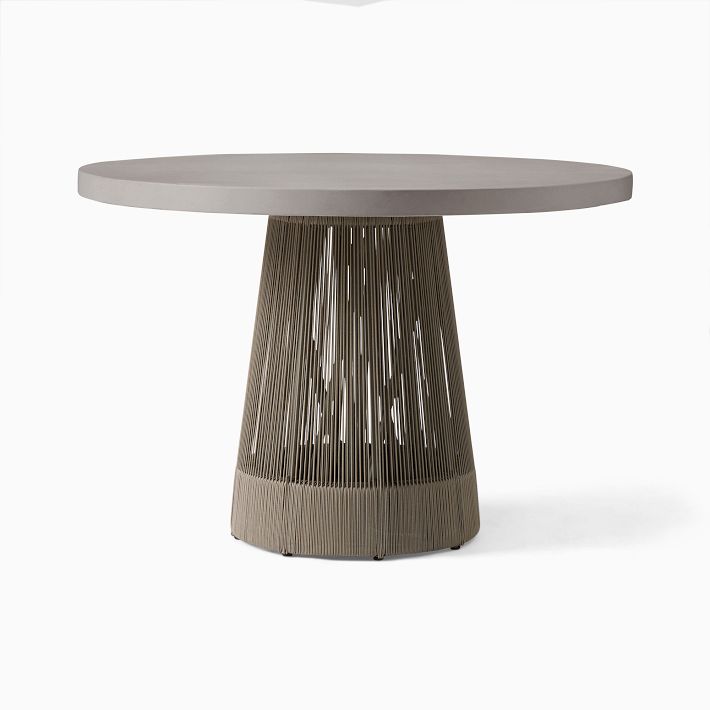 Porto Pedestal Concrete Outdoor Dining Table (44")