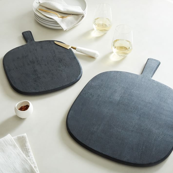 Modern Acacia Wood Charcuterie Boards - Set of 2