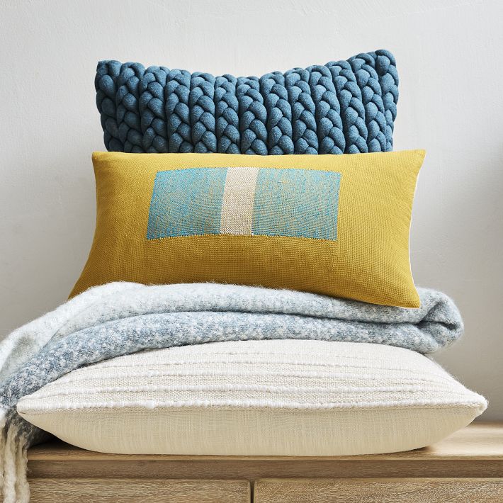Braided Silk Pillow Cover & Throw Set West Elm