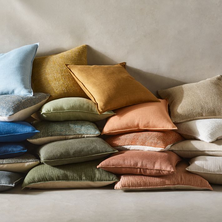 Color Crush Pillow Cover Set - White  White pillows, Pillows, West elm  pillows