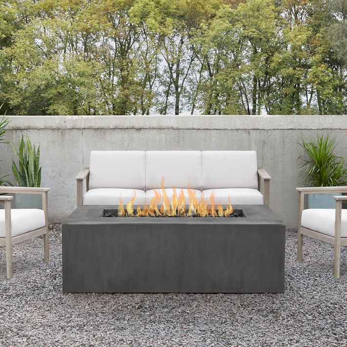 Rectangle deals fire table