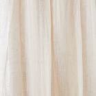 Sheer Linen Cotton Mini Stripe Curtain - Natural/White