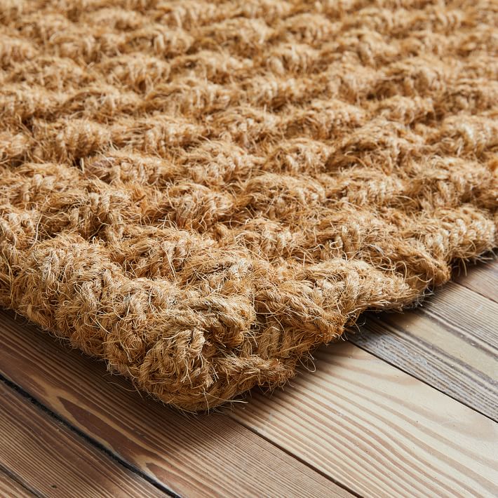 Entrance Doormats Modern Simple Linen Weave Carpet Mud Dusting