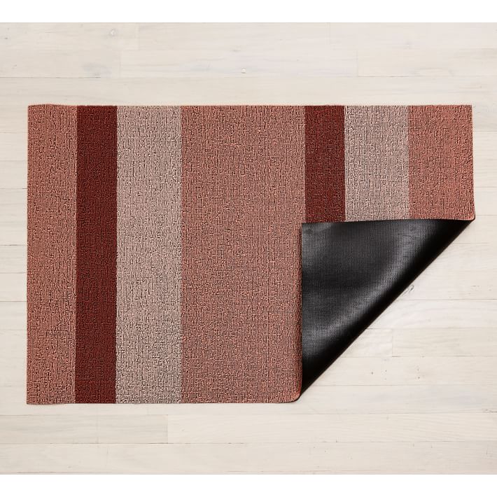 BOLD STRIPE SHAG UTILITY RUG - PEBBLE – Belle Cose