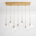 Sculptural 7-Light Faceted Chandelier