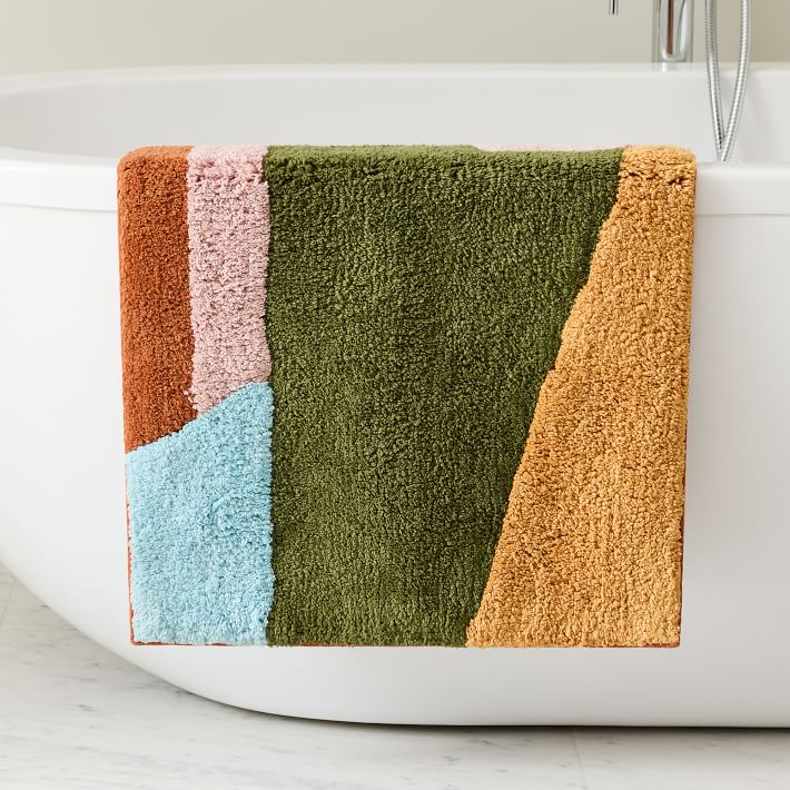 Organic Angled Modern Bath Mat