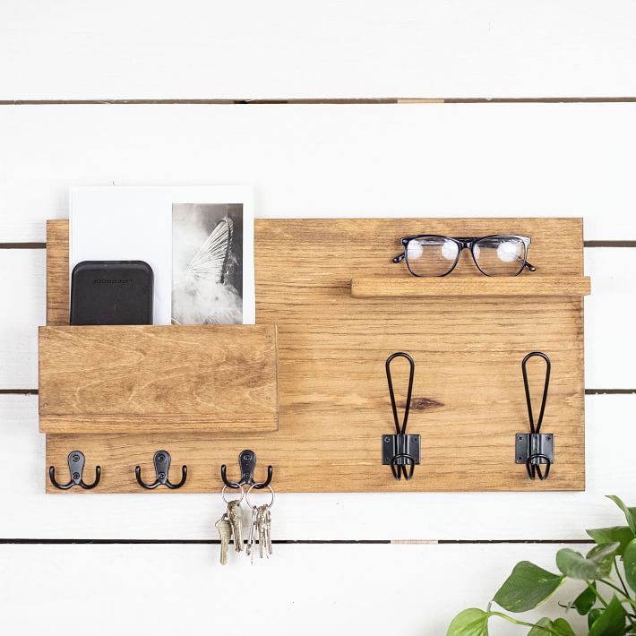 Entryway Shelf with Farmhouse Hooks - The McGarvey Workshop