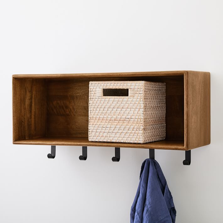 Open Box: Anton Solid Wood Entryway Cabinet - Burnt Wax (26&quot;)