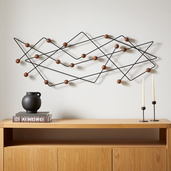 Abstract Iron &amp; Wood Dimensional Wall Art by Diego Olivero