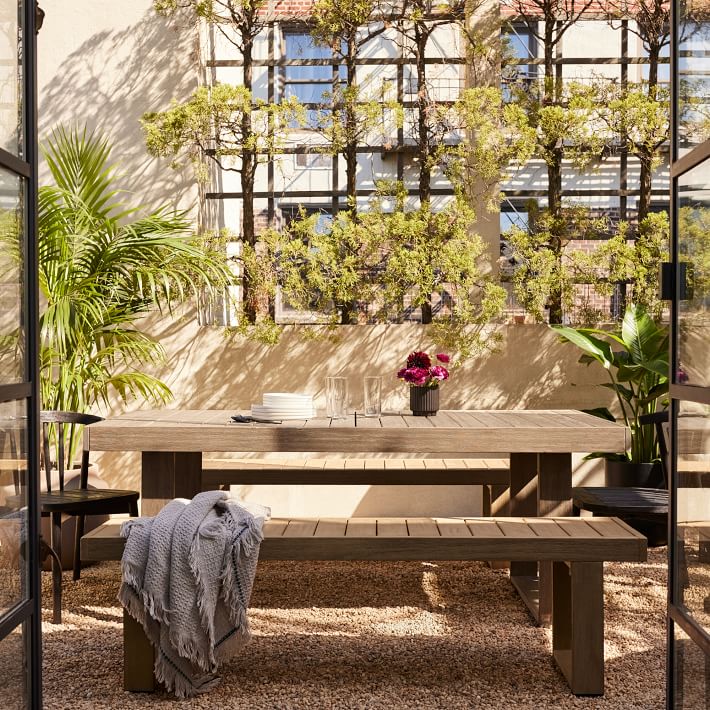 Portside Outdoor Dining Bench West Elm