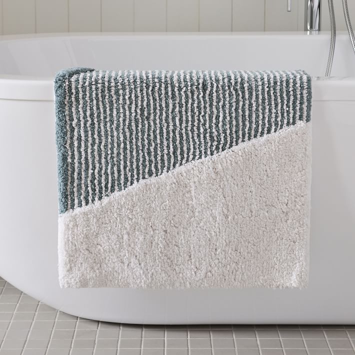 Better Homes & Gardens Heathered Stripe Bath Runner, 20 x 60, Gray Shadow  