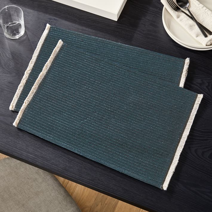 Fringed CottonJute Placemat West Elm