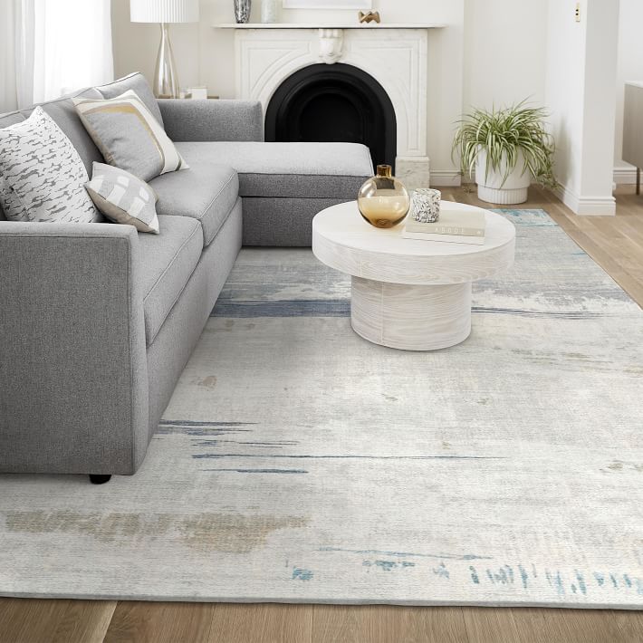 Strata Stripe Grey Bath Rug