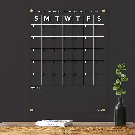 Girl Friday Acrylic Calendar - Bottom Notes | West Elm