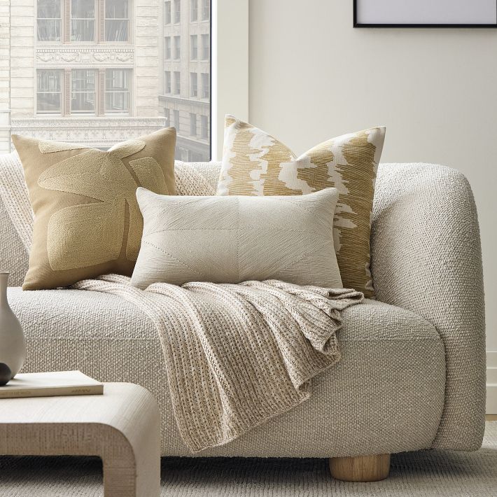 Marled Rib Knit Throw West Elm