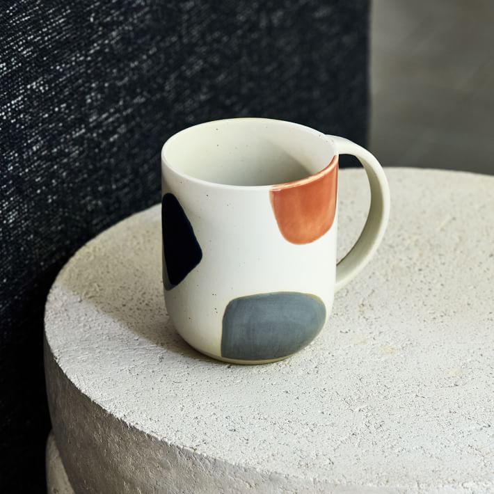 La Rochelle Ceramic Studio Pottery Mug Handmade Stoneware Art Metallic ~16  oz