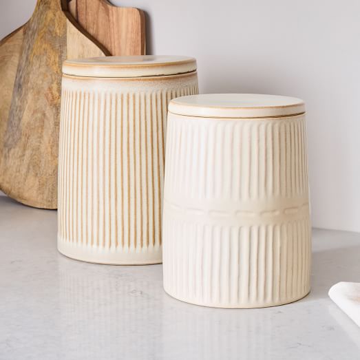 Open Box Artisan Stoneware Kitchen Canisters West Elm