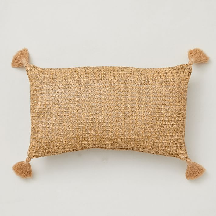 Burrow Organic Jute and Linen Lumbar Pillow