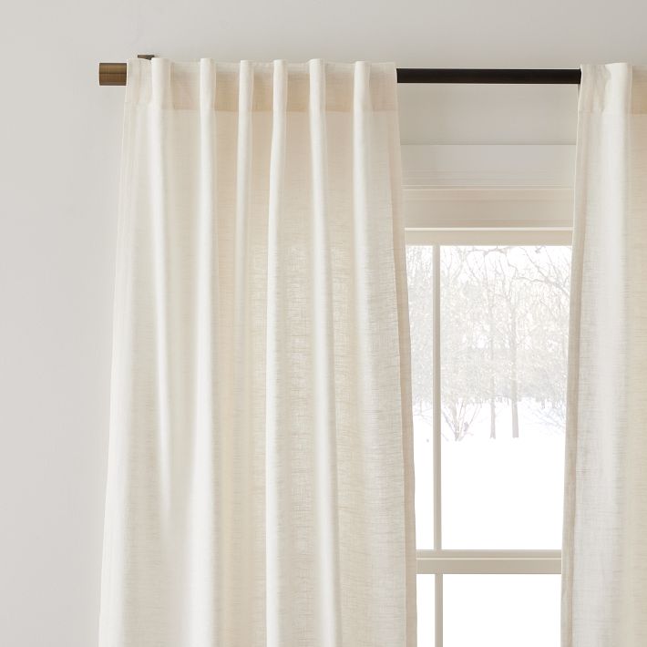 Textured Luxe Linen Curtain West Elm