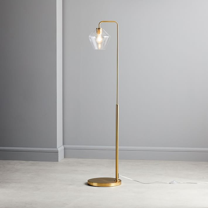 Sculptural Glass Geo Floor Lamp (58&quot;)