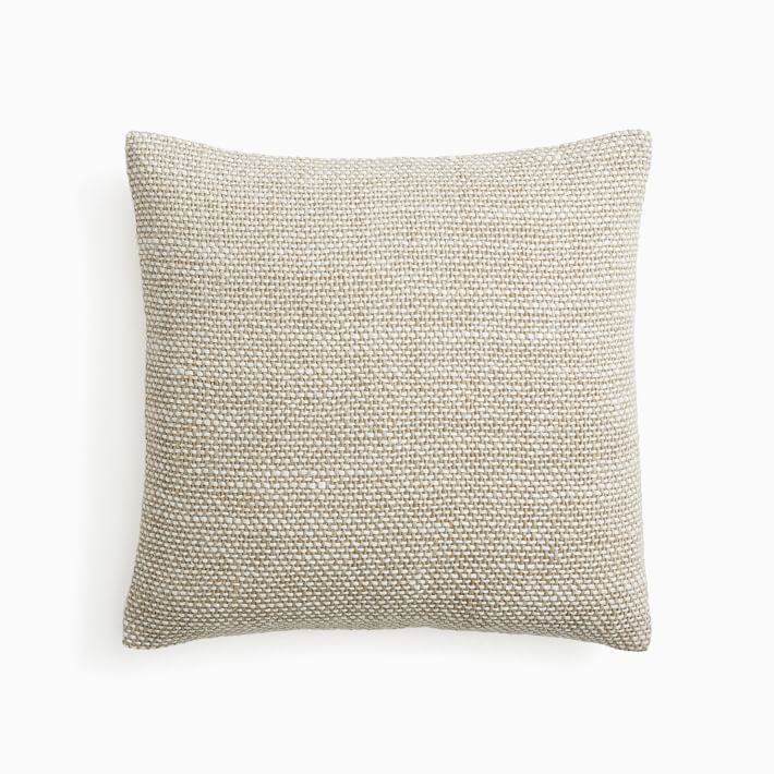 Two Tone Chunky Linen Pillow Cover