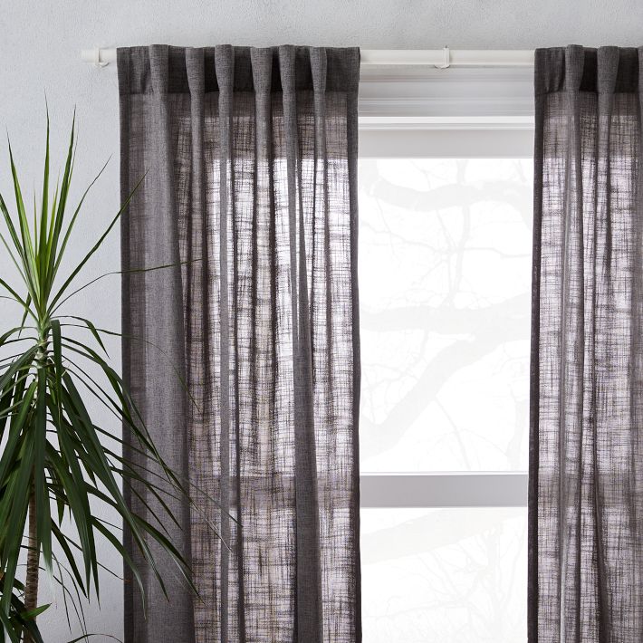 Crossweave Curtain - Charcoal