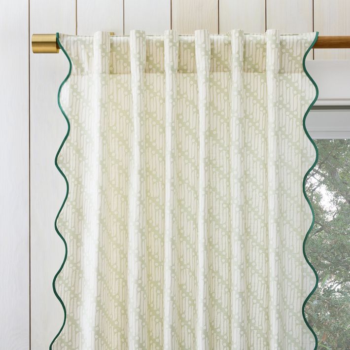 Rhode Batik Scallop Edge Curtain Set Of 2 West Elm