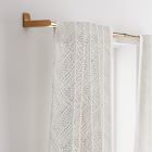 Cotton Canvas Fragmented Lines Curtains (Set of 2) - Iron Gate