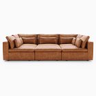 Harmony Modular Leather 6-Piece Pit Sectional (121&quot;)