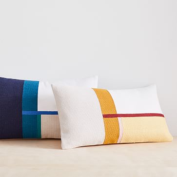 Color block pillow cover top